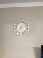 Часы настенные бесшумные Bright Fox, белые стеклянные интерьерные часы #3, Нелля З.