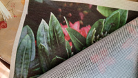Фотофасад для забора 600х158, декоративная заборная сетка с рисунком для беседки Цветы , 2 полотна по 300*158 см #30, Елена Т.