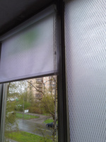Рулонные шторы ЭКОНОМ для балкона ширина 70 см х 150 см цвет белый ландыш #77, Светлана 