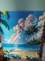 Картина по номерам пейзаж "Пляж", холст на подрамнике 40x50 #13, Елена Г.