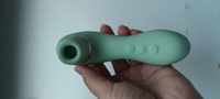 Вакуумный вибратор для клитора с язычком / зелёный / 14 см #2, Альмира Г.