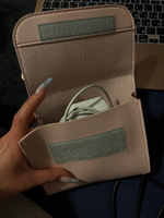 Чехол для ноутбука из экокожи 13.3" для MacBook Air/Pro с кейсом для зарядки розовый #37, Виталина Е.
