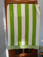 Полотенце пляжное 90х150 вафельное "Унисон" рис 33272-6 Green stripes #81, Анжелика С.