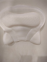 Релакс подушка для ванны 3D на присосках с подголовником для головы и шеи , 1 штука . цвет белый #4, Ольга К.