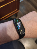 Металлический ремешок для Xiaomi Mi Band 7 (Metal strap) / Блочный стальной браслет / Сменный ремешок на застежке, Черный матовый #4, Михаил Щ.