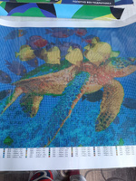 Алмазная мозаика Bright Color "Морская черепашка" 40х50 на холсте, без подрамника #93, Светлана П.