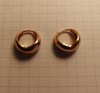 Серьги кольца крупные Xuping бижутерия под золото #2, Нелли С.