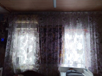 Тюль I-linen Органза с цветочным рисунком, сиреневая, высота 2,60м, ширина 5м, крепление - лента #71, Надежда Щ.
