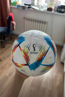 Мяч футбольный Чемпионат Мир KATAR 2022 размер 5 FIFA Al Hilm + насос #3, Арсений М.