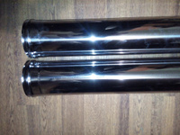 Труба d 135, 1м (430 / 0,5 мм) (4) Corax, для дымохода, из нержавеющей стали, К1.О.Т1000.135.В.5 #51, Никита И.