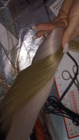 Биопротеиновые волосы для наращивания, 65 см, 100 гр. 4/Pink31 омбре шатен фиолетово-красный #29, Татьяна Л.