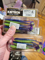 Приманка силиконовая Keitech Easy Shiner 4.5" PAL #06 Violet Lime Belly 6 шт в упаковке #23, Антон Г.