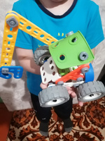 Большой конструктор техники мальчику с отверткой 10 в 1, машинки игрушки для мальчиков для детей , развивающий #5, Юлия З.