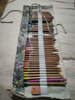 Пенал-скрутка холщовый для карандашей и кистей (без наполнения) A&Home на шнуровке школьный. Рулон-свиток для художественных школ #52, Серафима Б.