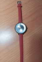 Ремешок для часов кожаный 10 мм, ремень на часы, браслет для часов красный, 1 см аксессуары для часов + (2 шпильки/штифта) #17, Анна Р.