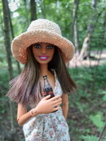 Кукла Barbie Стильная Шатенка в брендированном платье, HRH09 #7, Людмила К.