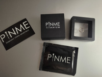 Кольцо кликер PINME из титана с фианитами PiercedFish толщина 1.2 мм диаметр 8 #7, irina