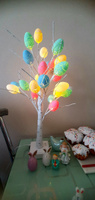 Декоративное светящееся пасхальное дерево с 24 led-лампочками высотой 60 см #4, Анжелика