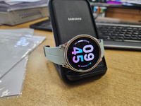 Ремешок для часов Samsung Galaxy Watch 4 /5 / 5 pro/ 6/ 7 силиконовый с магнитной застежкой(мятный), застежка черная #21, Мария С.