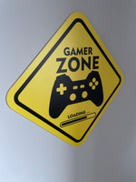 Знак декоративный "Gamer zone" (32х32 см., пластик). Картина в подарок / декор для детской комнаты / постер в офис. #23, Виктория И.