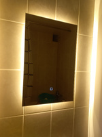 Зеркало для ванной Qwerty 60*40 вертикальное с тёплой LED-подсветкой #1, Татьяна М.