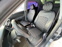 Авточехлы для Kia Rio-2, 03.2005-08.2011, JB, седан (киа рио) ТУРИН ст РОМБ /Илана+Орегон/ Чёрный + Бежевый & Чехлы модельные для автомобильных сидений #39, Igor L.