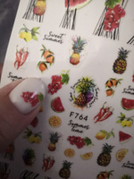 Наклейки для ногтей (слайдеры) для дизайна маникюра. Тропические фрукты #70, Анна М.