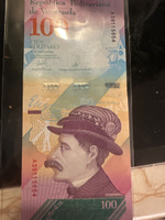 Банкнота 100 боливаров, Венесуэла, 2018г., UNC #1, Олег Б.