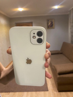 Чехол стеклянный для iPhone 11 с защитой для камеры, белый глянцевый #170, Александра А.