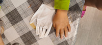TORUS Перчатки косметические тканевые для маникюра и др. процедур НАБОР 3 пары, размер S, цвет белый (края не обработаны) #87, Альфия М.