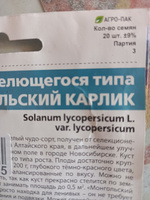 Томат МОНГОЛЬСКИЙ КАРЛИК, 1 пакет, семена 20 шт, Уральский Дачник, ультраскороспелый сорт #21, Маргарита С.