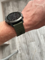 Силиконовый браслет / cиликоновый ремешок для часов Garmin QuickFit, армейский зеленый, 26мм #25, Владимир К.