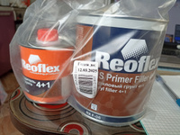 Грунт REOFLEX 2K HS Primer Filler 4+1 акриловый серый, комплект банка 0,8 л. + отвердитель 0,2 л., RX F-06 #82, Евгений Т.
