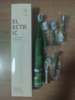 Электрическая зубная щетка детская Biksi на аккумуляторе, зеленый #6, Екатерина А.
