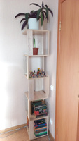 Стеллаж деревянный напольный для игрушек, полка для книг, 33х33х177 см, дуб сонома #2, Оксана А.