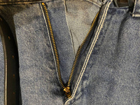 Молния YKK джинсовая с полуавтоматическим слайдером, металлическая, цвет латунь, тип 3, неразъемная, длина 14 см, цвет тесьмы темно-синий, 560 #25, Наталья М.