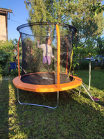 Батут с защитной сеткой Jump Trampoline inside Orange 8ft, 244 см, для дачи, для детей, для взрослых #7, Екатерина Т.