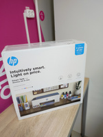 HP МФУ Струйное Smart Tank 580 (585) + Гарантия 12 месяцев + Wi-Fi + Расширенный набор оригинальный чернил (3 черных контейнера бесплатно)+ Русская документация (нагрузка до 3000 стр в месяц по сравнению с HP Tank 515, ускоренная скорость печати)., белый, синий #4, Ирина Л.