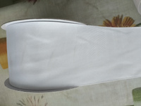 Лента атласная 50 мм * уп 27 м, цвет белый, упаковочная для подарков, шитья и рукоделия #103, Елена В.