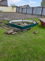 Клумба садовая для дачи сада огорода оцинкованная с полимерным покрытием ТМ Благо, диаметр 200 см, зеленая #3, Ольга К.