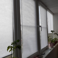 Рулонные шторы ЭКОНОМ для балкона ширина 60 см х 150 см цвет белый ландыш #24, Людмила Ф.