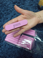 Пилка Мини-бафы для ногтей овал розовый 180/240, 9*2 см ,20 шт #7, Наталья Б.