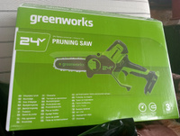 Цепная мини пила аккумуляторная Greenworks 2008207UA, 24V, 10см, c 1хАКБ 2Ач и ЗУ #27, Николай П.