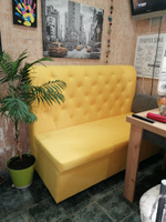 Прямой диван Версаль ФОКУС- мебельная фабрика 140х67х106 см желтый матовый #2, Кирилл К.