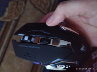 Беспроводная игровая мышь T-wolf Q13, USB, бесшумная, 6 кнопок, светящаяся #53, Алексей К.
