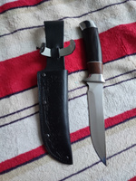 Чехол для ножа из натуральной кожи, ножны, под лезвие длиной 14 см, тесненный. Цвет - черный. #33, Константин К.