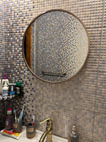 Зеркало круглое настенное в алюминиевой раме "Бронза", 50 х 50 см, СтеклоМаркет #16, Лидия З.