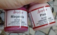 Акриловая краска для обуви Angelus, для ткани и кожи, малиновый (Magenta), 30 мл., бесплатные видеоуроки по кастомизации обуви в подарок #10, Наталия Л.