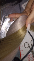 Биопротеиновые волосы для наращивания, 65 см, 100 гр. 4/Pink31 омбре шатен фиолетово-красный #33, Татьяна Л.