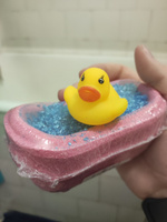 Бомбочка для ванны "Утка в ванной " с твёрдой пеной ,подарочный набор , цвет - розовый #6, Анна С.